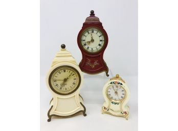 Trio Of Muller And Co Clocks - Untested