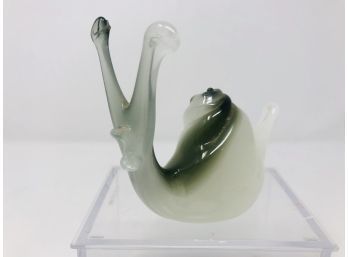 Snail Art Glass Paperweight