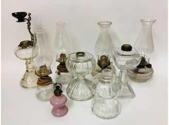 Collection Of Oil Lamps - As Pictured