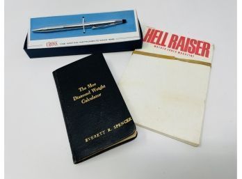 Lot Of Vintage Office Items Including Cross Pen In Original Box