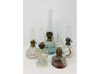 Collection Of Vintage Oil Lamps