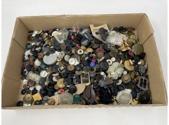 Large Collection Of Vintage Buttons - All Eras