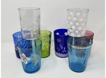 Collection Of Colored Glassware - Vibrant Colors !!!