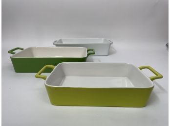 Crate And Barrel Set Of 3 Graduated Casserole Dishes