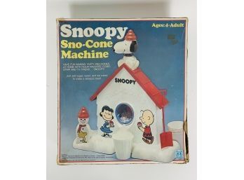Vintage Snoopy Sno Cone Machine In Original Box