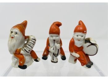 Lot Of (3) Miniature Gnomes Marked Japan
