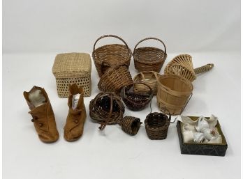Collection Of Antique Miniature Baskets