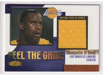 1999-2000 Flair Showcase Basketball Shaquille Oneal Game Jersey Card