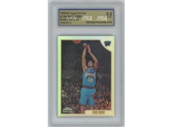 1998-99 Topps Chrome Basketball #196 Mike Bibby Rookie Refractor Mint 9