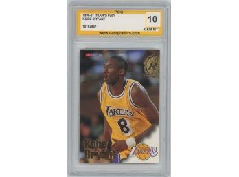 1996-97 NBA Hoops #281 Kobe Bryant Rookie GEM MINT 10