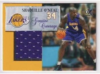 2000 Skybox Basketball Shaquille O'neil Game Worn Jersey Card