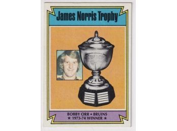 1974-75 Topps Hockey #248 Bobby Orr James Norris Trophy