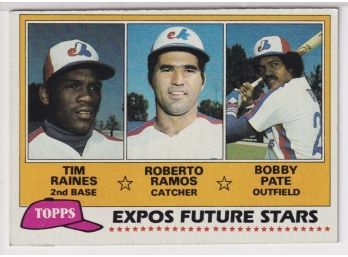 1981 Topps #479 Expos Future Stars - Tim Raines Rookie