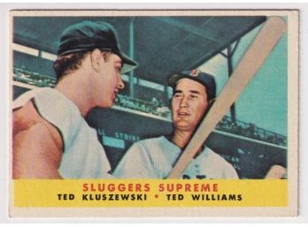 1958 Topps #321 Slugger Supreme Featuring Ted Kluszewski & Ted Williams