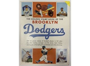 1955 Golden Stamp Book Of The Brooklyn Dodgers - Stamps Uncut And Intact
