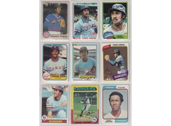 Lot Of 9 Assorted Ferguson Jenkins Baseball Cards - 1974-83