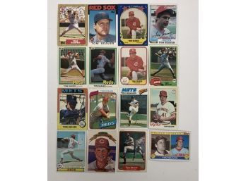 Lot Of 16 Assorted Tom Seaver Baseball Cards - 1975-87