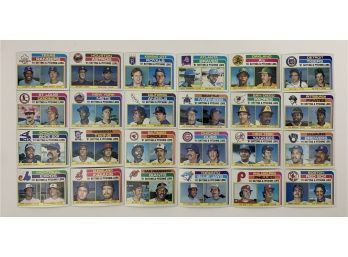 Lot Of 24 1982 Topps Team Leader Cards