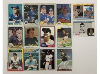 Lot Of 14 Assorted Gaylord Perry Baseball Cards - 1973-83