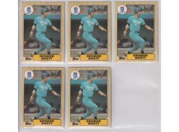 Lot Of 5 1987 Topps Baseball #400 George Brett Cards