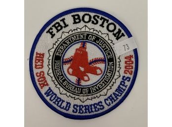 FBI Boston Department Of Justice Red Sox World Series Champs 2004 Patch - VERY Limited Production