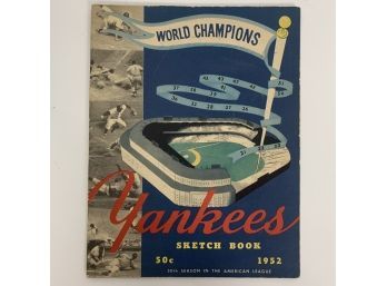 1952 Yankees Sketchbook - Mantle Second Year