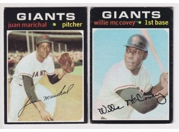 1971 Topps #50 Willie McCovey & #325 Juan Marichal