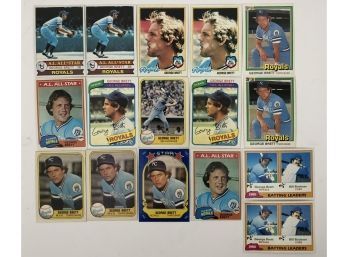 Lot Of 16 Assorted George Brett Cards - 1978-81
