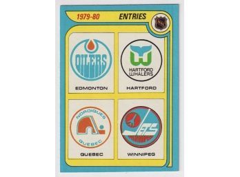 1979-80 Topps Hockey #261 Entries Into The NHL: Oilers, Whalers, Nordiques, And Jets