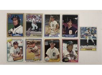 Lot Of 9 Assorted Alan Trammell Baseball Cards - 1979-87