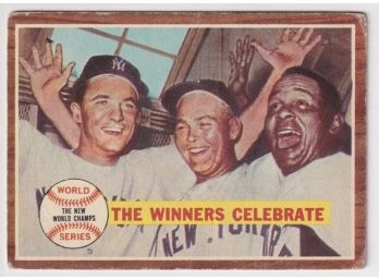 1962 Topps #237 The Winners Celebrate - Yankees Win The World Series