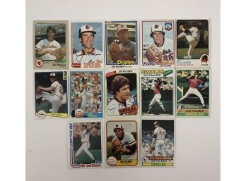 Lot Of 13 Assorted Jim Palmer Baseball Cards - 1973-83
