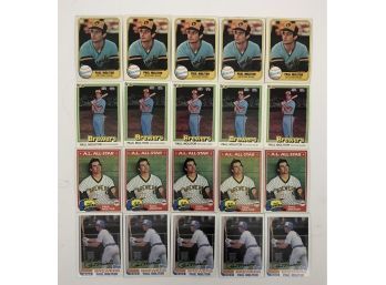 Lot Of 20 Assorted Paul Molitor Baseball Cards - 1981-82