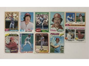 Lot Of 10 Assorted Mike Schmidt Baseball Cards - 1977-82