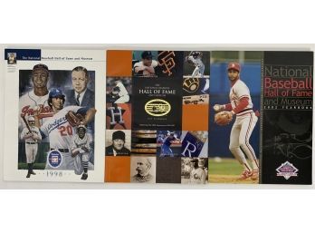 Lot Of 3 MLB Hall Of Fame Yearbooks - 1998, 1999, 2002