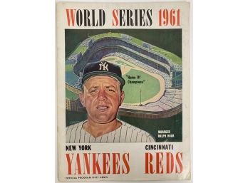 1961 Yankees Vs. Red Sox World Series Program