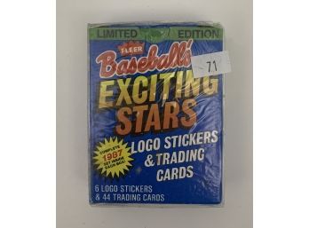 Factory Sealed 1987 Fleer Limited Edition Baseball's Exciting Stars Complete Set