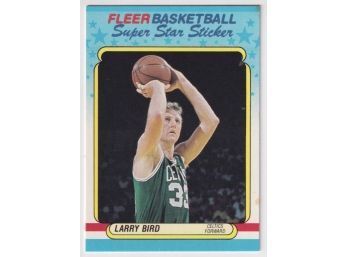 1988-89 Fleer Basketball Larry Bird All-Star Sticker