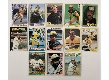 Lot Of 13 Assorted Willie Stargell Baseball Cards - 1971-83
