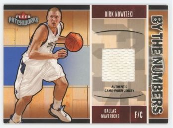2003-04 Fleer Patchworks #BTN/DN Dirk Nowitzki By The Numbers Game-Worn Jersey Card