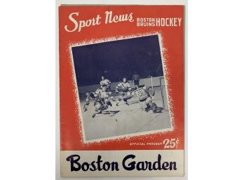 1958-59 Bruins Hockey Program