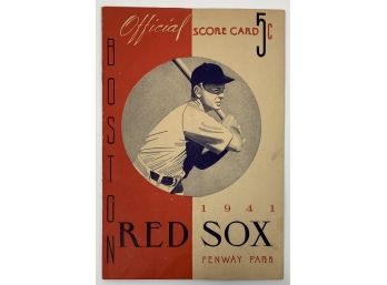 1941 Red Sox Vs. Indians Program & Score Card - July 26, 1941 - Scored