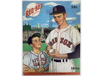 1958 Red Sox Yearbook - Signing Cover Variation