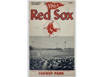 1964 Red Sox Vs. Yankees Program & Score Card - August 24, 1964 -  Unscored