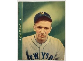 1938 Dixie Premium Carl Hubbell Poster