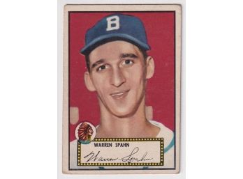 1952 Topps Baseball #33 Warren Spahn