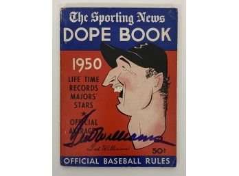1950 The Sporting News Dope Book Signed By Ted Williams
