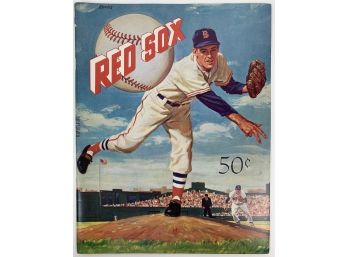 1958 Red Sox Yearbook - Pitching Cover Variation