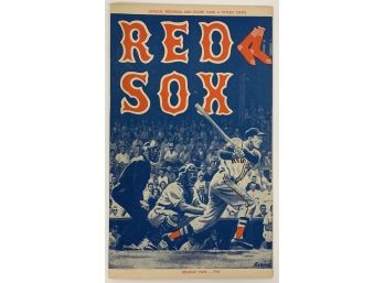 1959 Red Sox Vs. Senators Program & Score Card - August 31, 1959 Scored