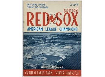 1968 Red Sox Spring Training Program